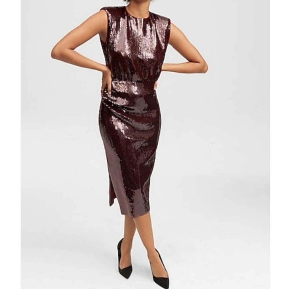 Express Sequin Midi Dress